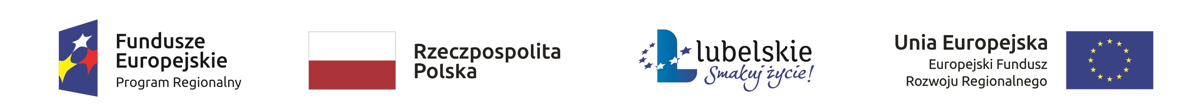 Logo Fundusze Europejskie, Rzeczpospolita Polska, Lubelskie - smakuj życie, Unia Europejska